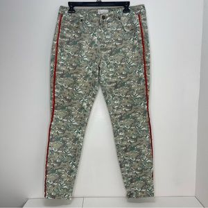 Parker Smith All over leaf Print Jeans Tropical